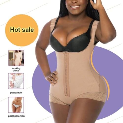 Women Full Body Shapewear Skims Adjustable Shoulder Strap Strong Compression Slimming Lace Fajas Reductoras Y Modeladoras Mujer