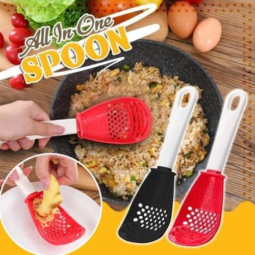 1Pcs Multifunctional Cooking Shovel Quality Grinding Cooking Spoon Colanders Multipurpose Grinding Ginger and Garlic Grater
