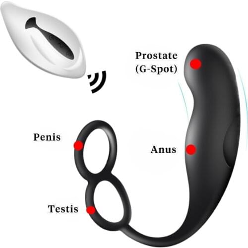 Male Prostate Massage Vibrator Anal Plug Vibrators Delayed Ejaculation Sex Toys For Adults 18 Penis Ring Sex Products