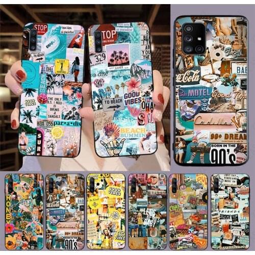 Soft 90s aesthetic vintage Phone Cover For samsung Galaxy A50 A51 A20E A11 A40 A30s A71 A20S A70 A31 A9 A10S J5 J6 J7 J8 cases