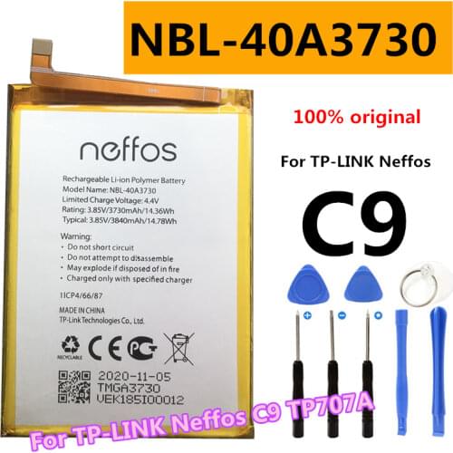 NEW Original NBL-40A3730 Battery For TP-LINK Neffos C9 TP707A 3840mAh Mobile Phone Battery