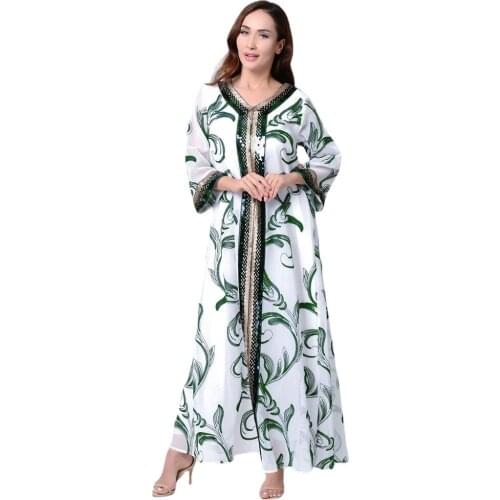 Ramadan Abaya Dubai Turkey Muslim Hijab Dress Kaftan Islam Clothing Maxi Dresses Abayas For Women Vestidos Robe Musulman De Mode