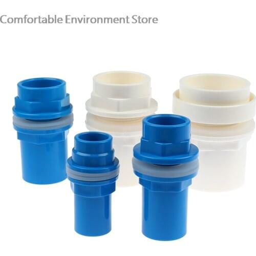 20-50mm PVC Pipe Connectors Thicken Fish Tank Pipe Drainage Connector Garden Drain UPVC Pipe Adapter Water Supply Pipe Fittings