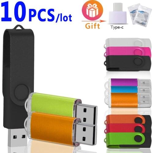 USB2.0 stick Pendrive metal flash drive 128G 64G 32G 16G 8g memory 10pcs/lot usb stick drives high-speed flash drives pen drive