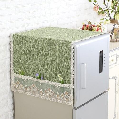 Thickened cotton and linen towel dust cover full cover refrigerator washing machine cover cloth