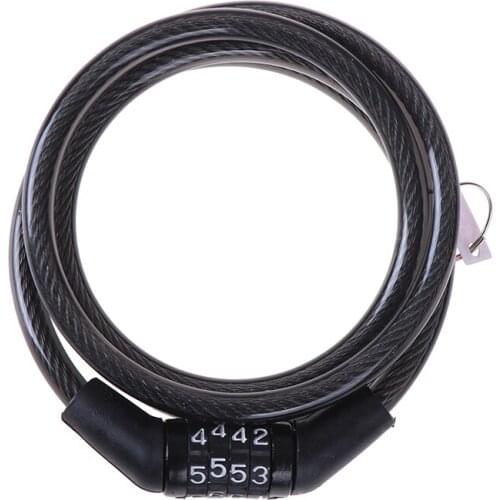 Cycling security 4 digit combination password bike bicycle cable chain lock