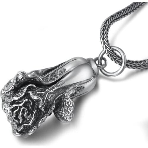 Vintage 100% S925 Sterling Silver Jewelry Cabbage Lady women men Pendant Thai Silver Christmas present No necklace 13.2g