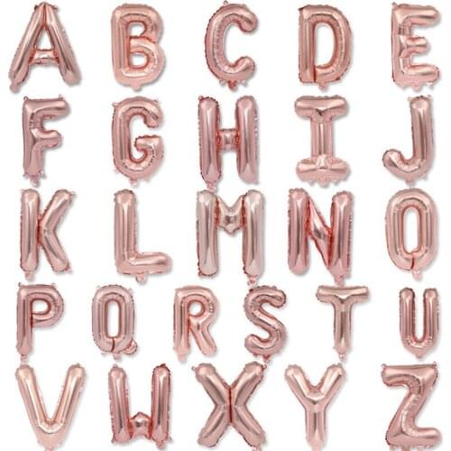 1pc Rose Gold Alphabet Letters Balloons Kids Birthday Home Decor Foil Balloon Wedding Party Supplies Romantic Accessories Gifts