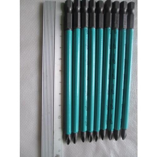 High Quality 10pcs Hex Magnetic Anti Slip Long Reach Screwdriver Bits Set Torx PH2 125mm Power Tools Free shipping