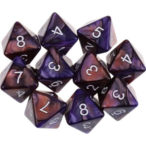 10pcs 8 Sided Dice D8 Polyhedral Dice for High quality