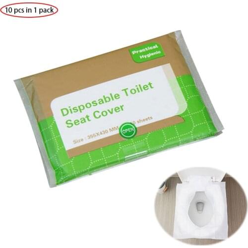 10pcs/pack Toilet Seat Cover Portable Disposable Toilet Pad Bacteria-proof Paper For Home Travel Camping Bathroom Office clever