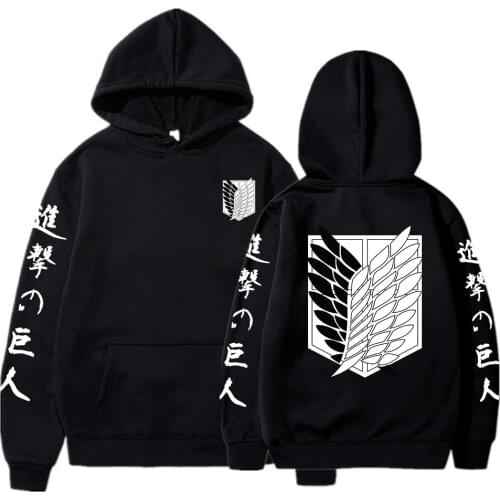 2021 Attack on Titan Hoodie Anime Men Women Pullover Hoodies Sweatshirts Print Harajuku Hoody Streetwear Tops