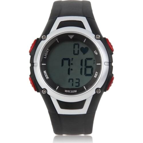 3 Meter Waterproof Heart Rate Monitor Wireless Chest Strap Sport Watch Running Diving Watch with Back-light Alarm Clock