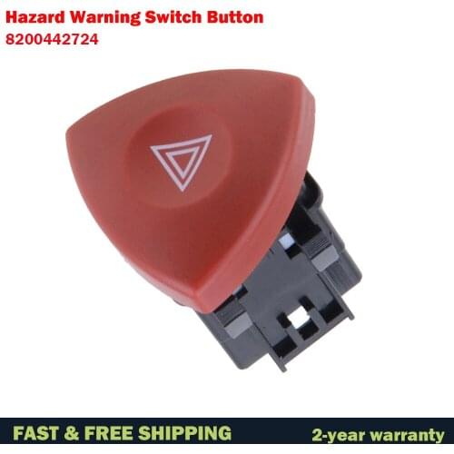Car Emergency Hazard Flasher Warning Light Switch For Opel Renault Trafic Espace Laguna Master Vauxhall Clio Ii2 8200442724