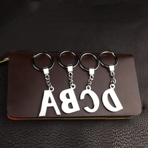 35mm Letter Pendant Keychain Crystal Rhinestone Alphabet Key Ring Capital Letter A-Z Jewelry Chain Unisex Key Chain Gifts