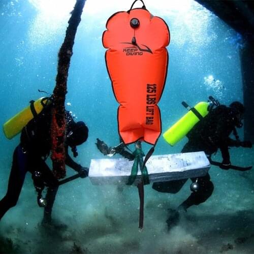 Scuba Diving Lift Bag Cave Wreck Diving Salvage Refloatatio 60LBS/ 70LBS/140LBS Lift Bag Big Exhaust Valve with a Head Pumping