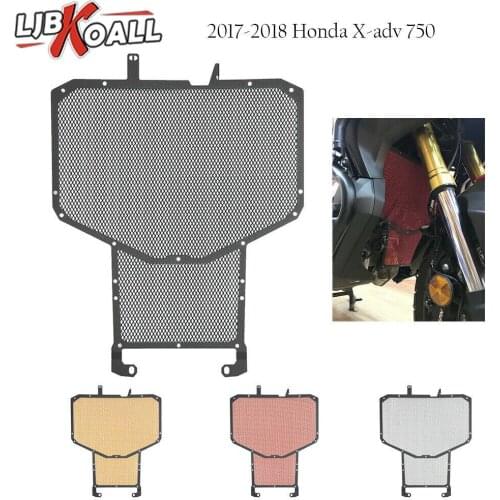 For HONDA X-ADV XADV 750 XADV750 2017-2018 Stainless Steel Radiator Guard Cover Grill Protector Water Tank Guard Protection
