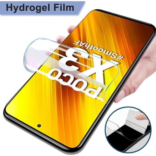HD Hydrogel Film For Xiaomi Poco M3 X3 NFC F2 Pro F1 Screen Protector Xiaomi Mi 9 SE 10 A3 A2 Lite 9T Pro Protective Film