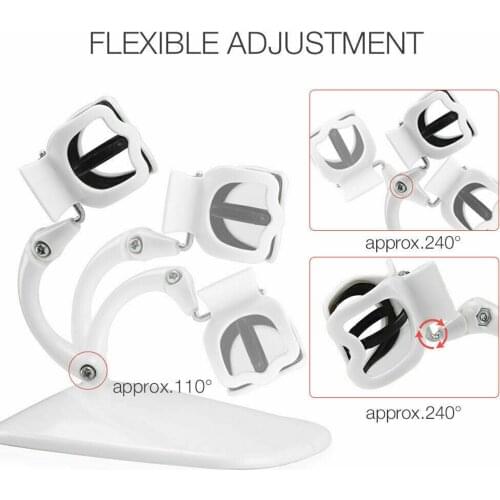 Hand Free Nail Polish Gel Bottle Holder Flexible Adjustable Tilt Anti-Spill Nail Varnish Stand Clip Grip Manicure Pedicure Tools