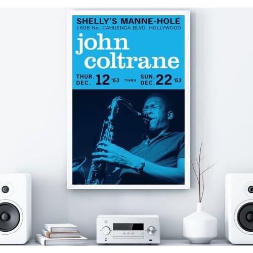 JOHN COLTRANE 1963 Jazz Gig Poster Canvas Prints Music Wall Art Picture Bar Pub Home Room Decor Man Cave Decoration Painting