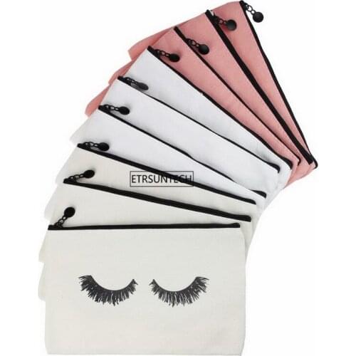 9pcs Makeup Bag Cosmetic Pouch Makeup Pouch Travel Toiletry Eyelash Case with Zippered Pocket