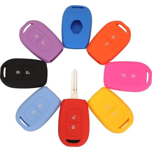 Bilchave 15pcs 2B Silicone Remote Car Key Case Cover For Renault Duster dacia Scenic Master Megane Logan Clio Captur Fob Holder