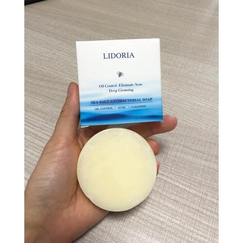 LIDORIA 100g sea salt soap cleansing bath antibacterial soap natural moisturizing hydrating soap cleans the body and facial dirt