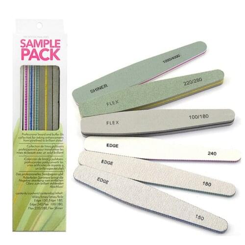New Professional Manicure Tools Sponge Nail File Polishing Strip 110 150 180 220 240 280 4000 Grit Nail File 6 Style Per Set