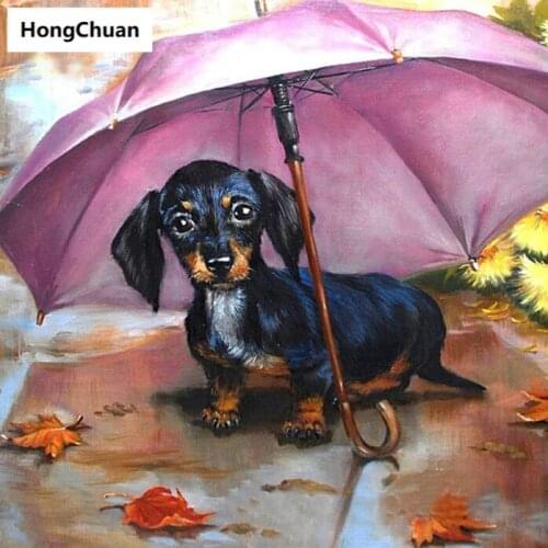 New Year Puppy 5D DIY Square/Round Diamond Painting Cross Stitch Home Decoration Gift Mosaic Diamond Embroidery