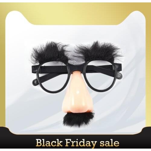 2021 NEW Hot1Pcs Fake Nose Eyebrow Mustache Clown Fancy Dress up Costume Props Fun Party Favor Glasses WholesaleNew Hot Selling