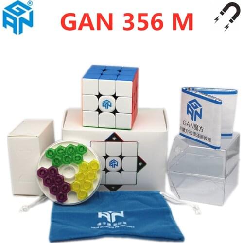 GAN 356 M Magnetic Magic Speed Cube Stickerless GAN356M Magnets cubo magico Professional GAN 356 M Puzzle GANS Cubes 3x3 GAN 356
