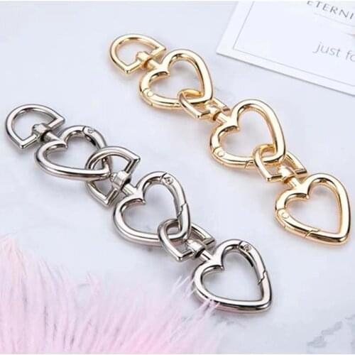 Heart-shaped opening ring mens and womens bags hardware accessories metal ring accessories pendant key ring clasp alloy spring
