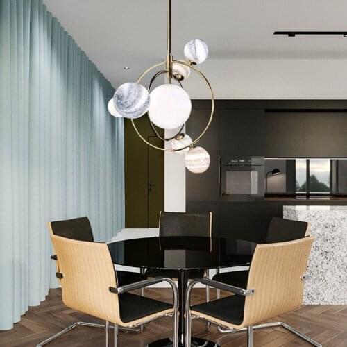 Postmodern Minimalist Chandeliers Wandering Planet Earth Moon Chandeliers Creative Personality Study Bedroom Dining Room Childre