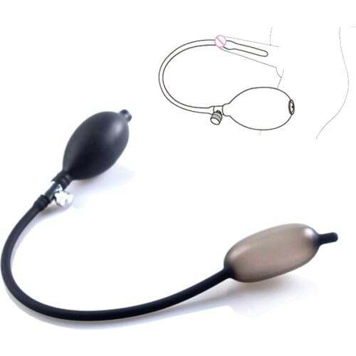 Secret Delivery Soft Silicone Inflatable Urethral Dilator Sounds Rods Urethra PUMP Sounding Sex Toys for Men Penis Plug Massager