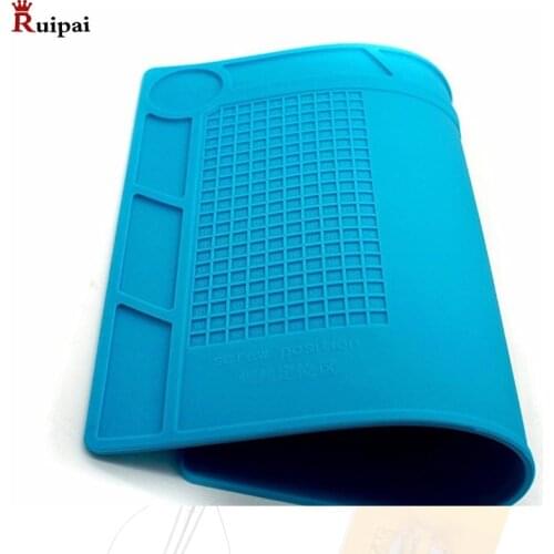 34cm x 23cm Silicone Insulation Pad Thermostable Anti-corrosive Watch Repair Work Pad Mat Soldering Station Tool for Watchmaker