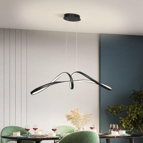 NEO Gleam Black Color Modern Led pendant lights for living room dining room acrylic aluminum body LED pendant Lamp Fixtures