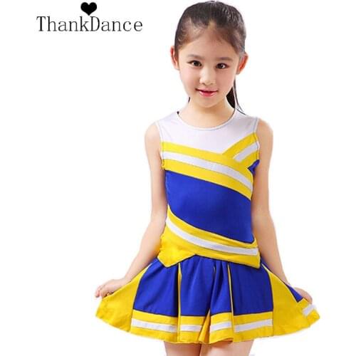 Student Competition Cheerleaders Girl School Uniform Cheer Team Uniforms Kids Performance Costume Sets Girls Class Suit Rooter