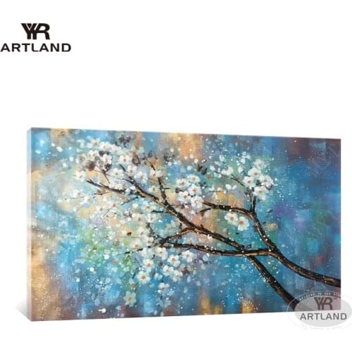 Wedding decoration wall painting Handmade canvas picture Beautiful Plum blossom flowers for home decor for living room no framed