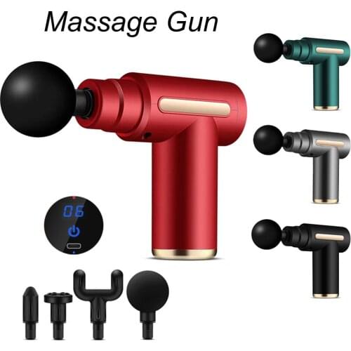USB Massage Gun High Frequency Fascia Gun LCD Deep Tissue Percussion Muscle Massager Pain Relief Slimming Electric Body Massager