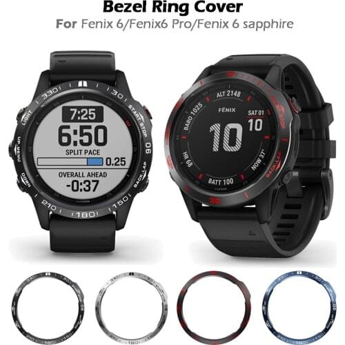 Bezel Styling Frame Case Cover For Garmin Fenix 6 / Fenix 6 Pro / Fenix 6 sapphire Protection Bezel Ring Anti-scratch Iron Ring