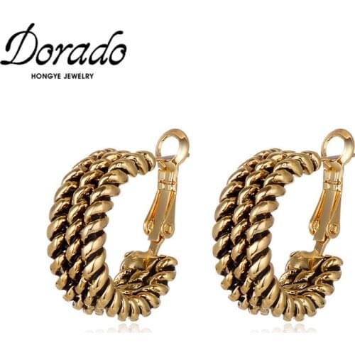 Dorado New Arrival Vintage Circle Hoop Earrings for Women Funk Multilayer Twist Metal Round Jewelry Female 2020 Accessories