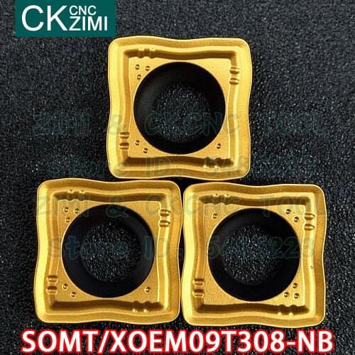 10PCS XOEM09T308-NB SOMT 09T308 NB Carbide Inserts U Drill Tool Indexable U Drill Turning Inserts Milling cutter CNC Lathe Tools