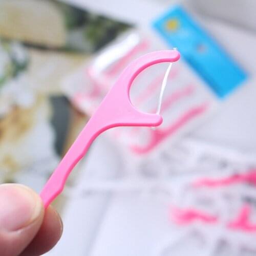 100pcs/ Oral Health Dental Floss Stick Dental Floss Oral Cleaning Interdental Cleaning Floss Stick Interdental Pick