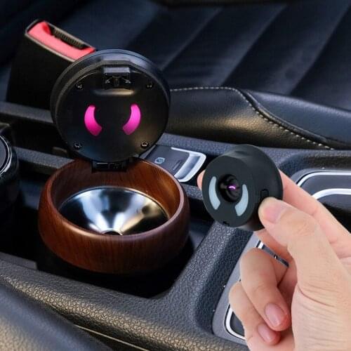 Car ashtray, arc cigarette lighter with light and cover, creative car interior, car auto supplies N17D