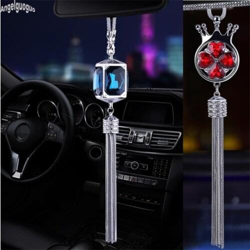 Car Interior rearview mirror crystal pendant Tassel For All Mercedes Benz C E A B class GLK CLA W204 W205 etc Gift accessories
