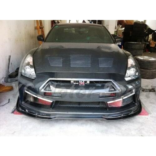 Car Accessories FRP Fiber Glass LP Style Front Bumper without lip Fit For 2008-2013 R35 GTR CBA DBA Front Bumper