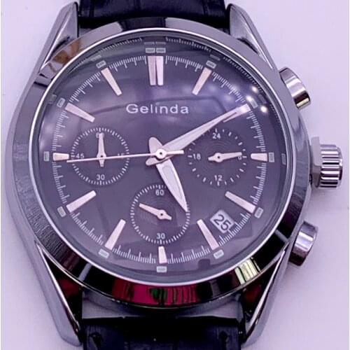 New mens watch 2021 waterproof quartz mens Reloj Hombre watch Chronograph sports watch leather business mens clock watch band