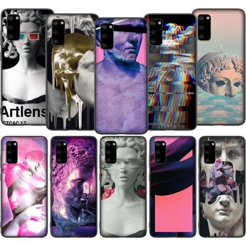 T122 Medusa Vaporwave Glitch Art Case for Samsung A01 A10 A11 A20 A20E A21 A30 A40 A41 A50 A51 A60 A70 A71 A81 A91 M10 M20 M30