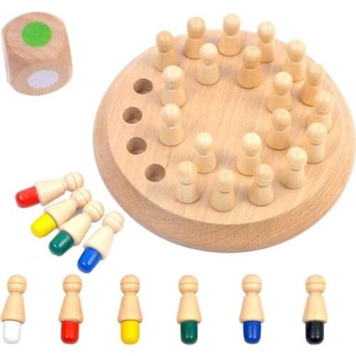 Kids Toy Wooden Memory Match Developing Compete Chess Learning Educational Preschool Training 3D Puzzle Toy gifts for children