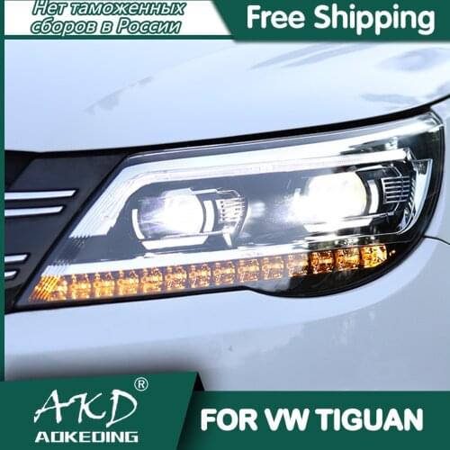 Headlights For Car VW Tiguan 2009-2012 DRL Daytime Running Lights Head Lamp LED Bi Xenon Bulb Fog Lights Tuning Car Accessories